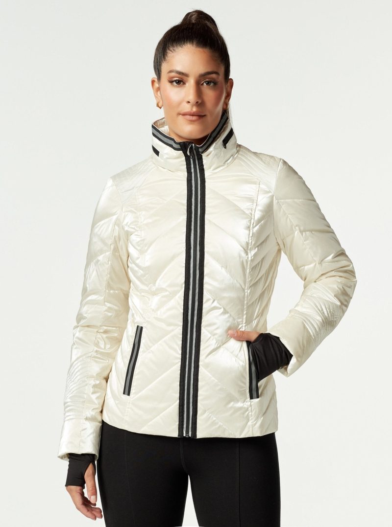 super hero puffer down filled jacket with reflective trim 555827