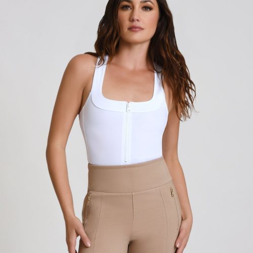 Zip Front Bodysuit - Blanc Noir Online Store